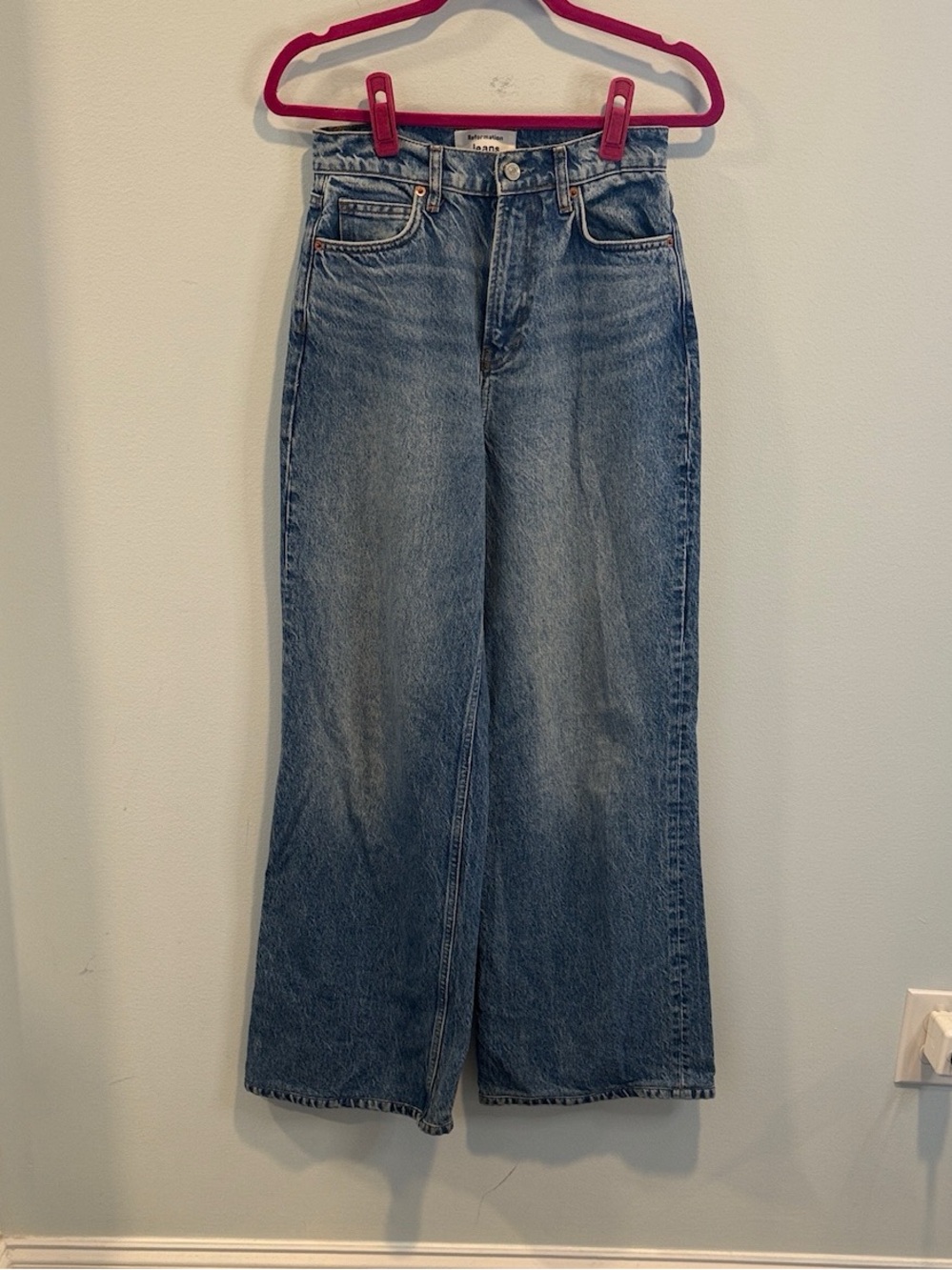 Reformation Cary High Rise Slouchy Wide Leg Jeans 25 - Picture 2 of 4
